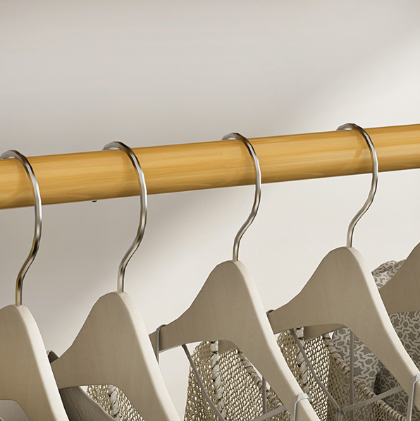 Perchero De Madera Para Ropa Con Estantes
