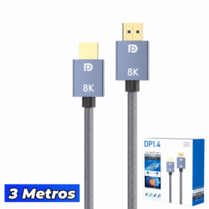 Cable Display Port 1,4 / Macho-Macho / 8K 60HZ / 4K 120HZ / 3 MT / DP