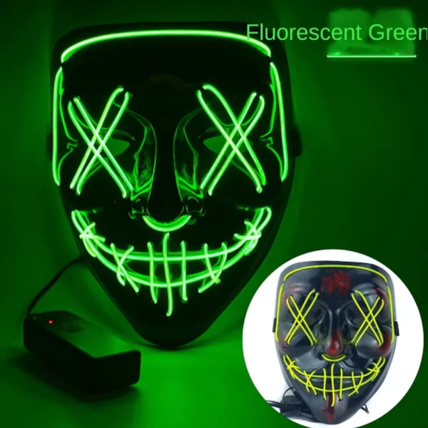 Mascara Con Luces Led Purga Halloween A Pilas / VER DISEÑOS EN SIGUIENTES FOTOS
