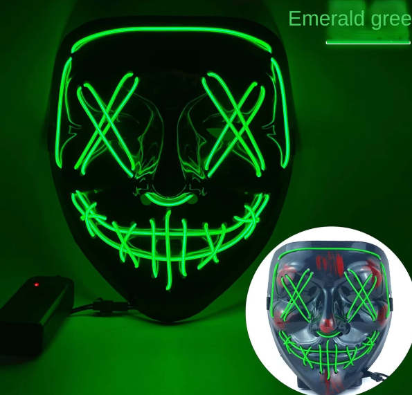 Mascara Con Luces Led Purga Halloween A Pilas / VER DISEÑOS EN SIGUIENTES FOTOS